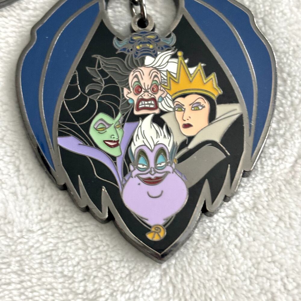 Loungefly Disney Villains Enamel Keychain Ursula Evil Queen Cruella Maleficent - Picture 2 of 7